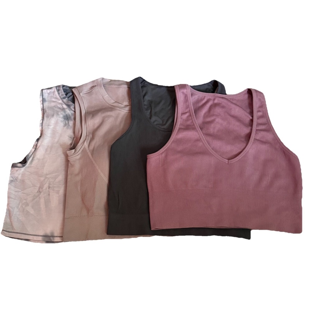 Lot of 4 Ribbed Tank Tops Medium DSG 90 Degree Athleisure Workout Gym